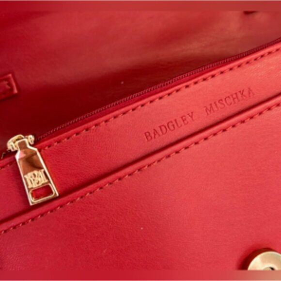 Badgley Mischka Debossed Logo Crossbody - Brick Red - NWT - Picture 2 of 6
